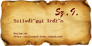 Szilvágyi Irén névjegykártya