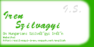 iren szilvagyi business card